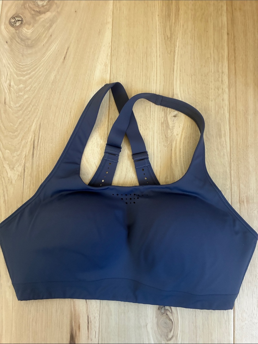 Athleta Deep Navy Adjustable-Strap High-Support Sports Bra